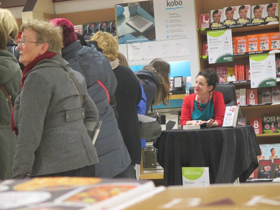Signing books in Navan